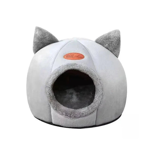 Cat Head Shape Cute And Comfortable Warm Cat House Safe Sleep Cave Non-Slip Semi-Closed Design Four Seasons Universal Cat Nest Auralis