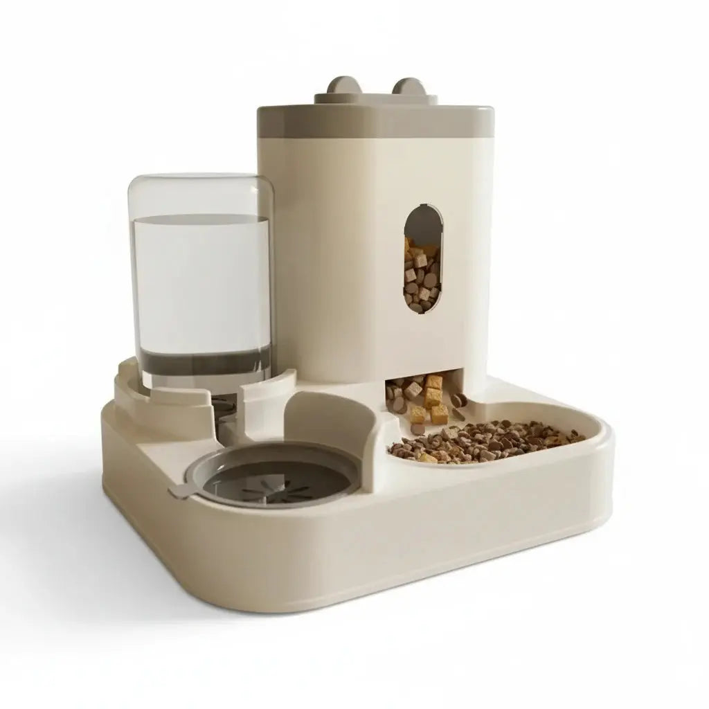 Distributeur automatique de nourriture et d’eau pour chats et chiens Auralis-Velourstyle