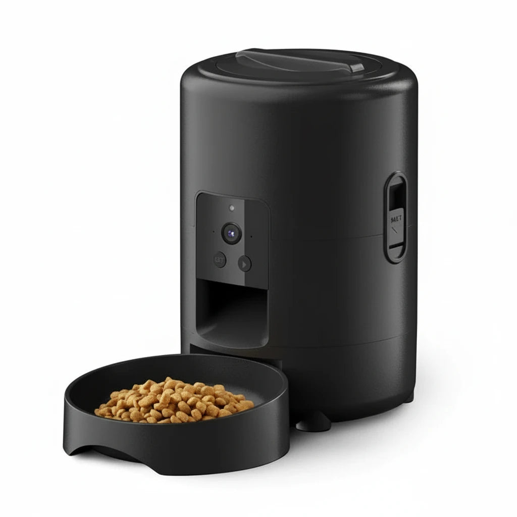 2L with video automatic cat feeder, intelligent timed and quantitative feeding, cat, dog and pet feeding bowl controlled by APP Auralis