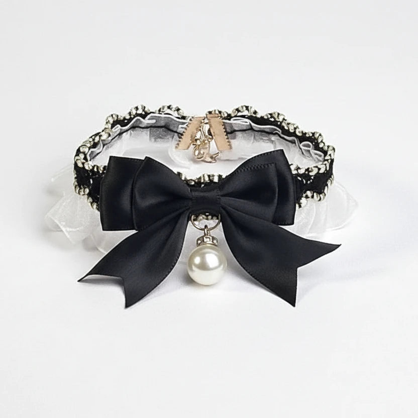 Pet Dog Cat Collar Cute Lace Bow Cat Collar Adjustable Cat Necklace Jewelry Sweet Neck Decorative Pet Accessories Pet Supplies Auralis