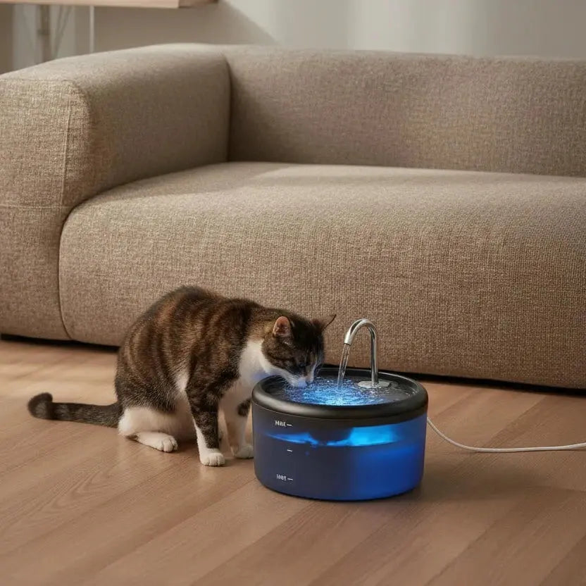 Fontaine à eau automatique pour chat et chien – 6 filtres offerts Auralis-Velourstyle