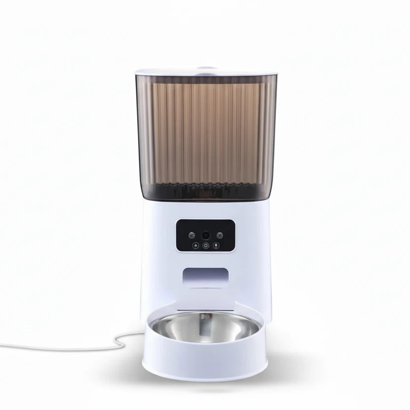 5L Automatic Feeder Cats WiFi with Camera HD Smart Interactive Pet Food Dispenser Timer Stainless Steel Bowl Auto Dog Feeder Auralis