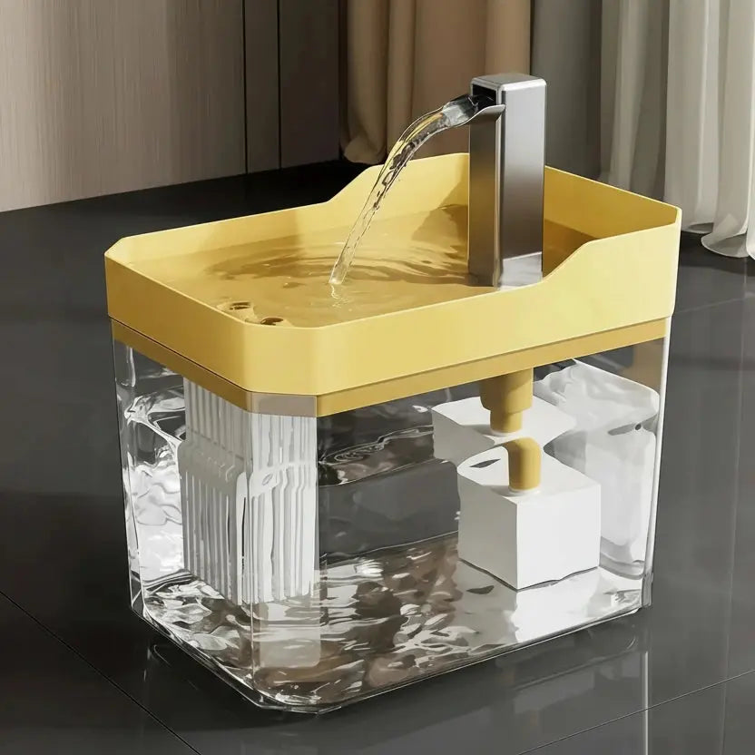 Fontaine à eau automatique pour chat avec filtre et pompe silencieuse Auralis-Velourstyle