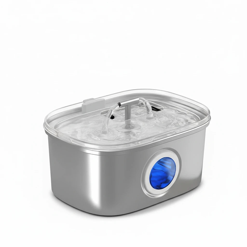 3.2L Cat Drinking Fountain Automatic Stainless Steel Pet Dogs Water Dispenser Ultra-quiet Pump Water Foutain For Multiple Pets Auralis
