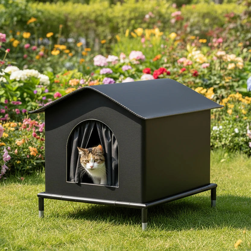 Outdoor Strays Cats House Warm Waterproof Cat Shelter Winter Cold-resistant Pet House Enclosed Pet Tent Stray Animal Shelter Auralis