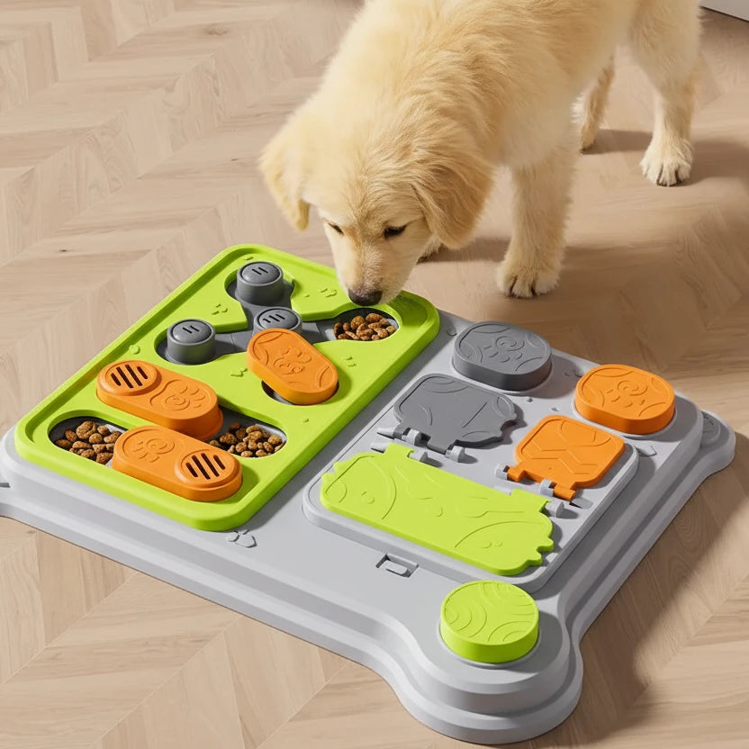 Interactive puzzle toy for small/medium/large dogs, feeding & training use, improves IQ Auralis
