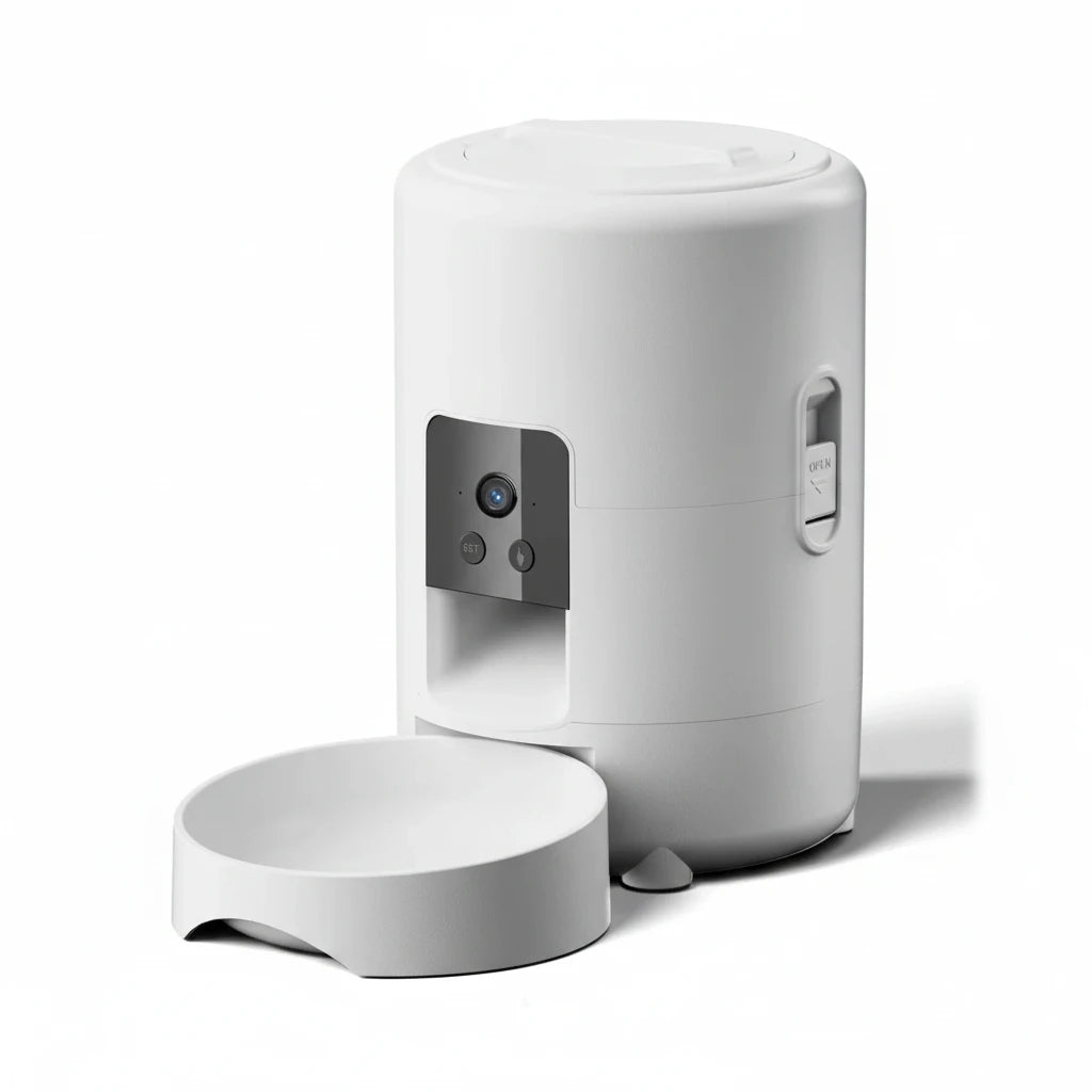 2L with video automatic cat feeder, intelligent timed and quantitative feeding, cat, dog and pet feeding bowl controlled by APP Auralis
