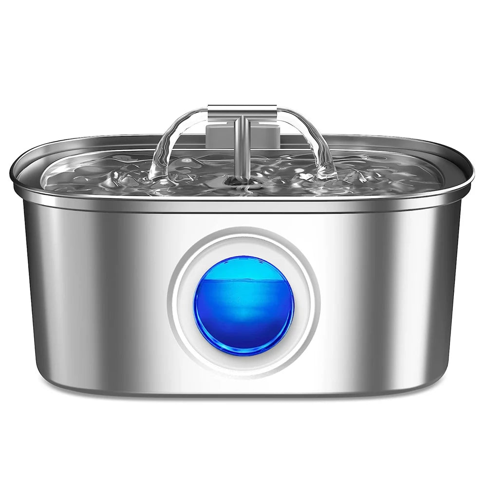 3.2L Cat Drinking Fountain Automatic Stainless Steel Pet Dogs Water Dispenser Ultra-quiet Pump Water Foutain For Multiple Pets Auralis