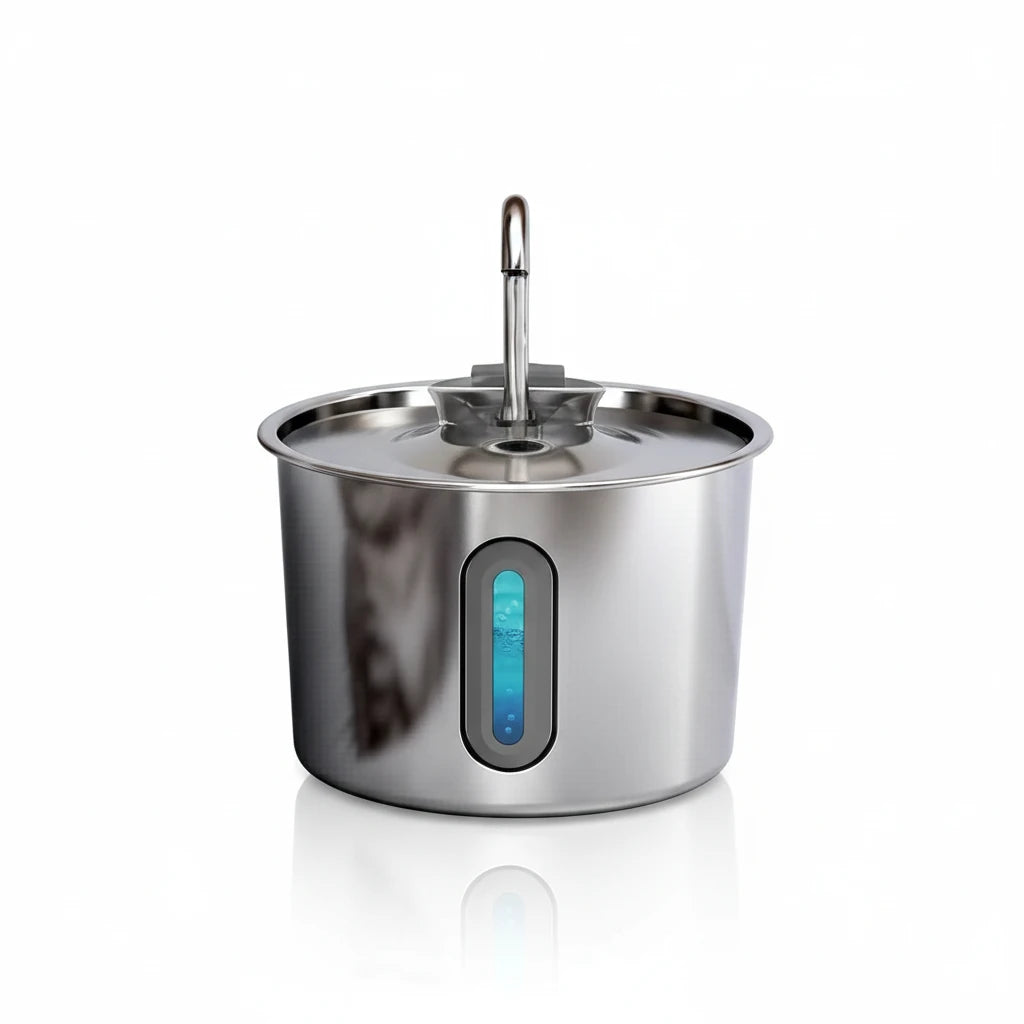 Stainless Steel Cat Water Fountain 2.2L/75oz Pet Automatic Water Dispenser for Dog Cat Drinking Pet supplies Filter System Auralis