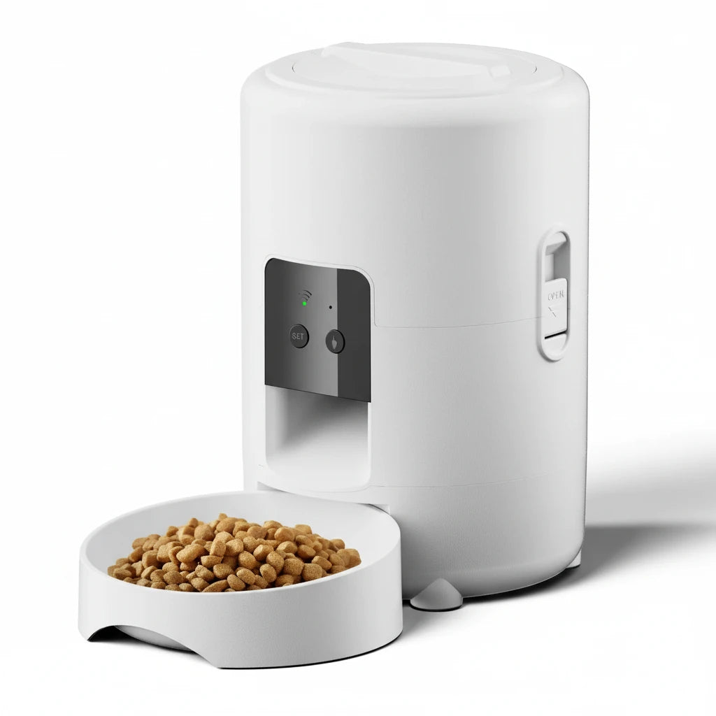 2L with video automatic cat feeder, intelligent timed and quantitative feeding, cat, dog and pet feeding bowl controlled by APP Auralis
