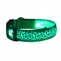 Leopard LED Dog Collar Luminous Adjustable Glowing Collar For Dogs Pet Night Safety Nylon Collar Luminous LED Bright Dog Collar Auralis