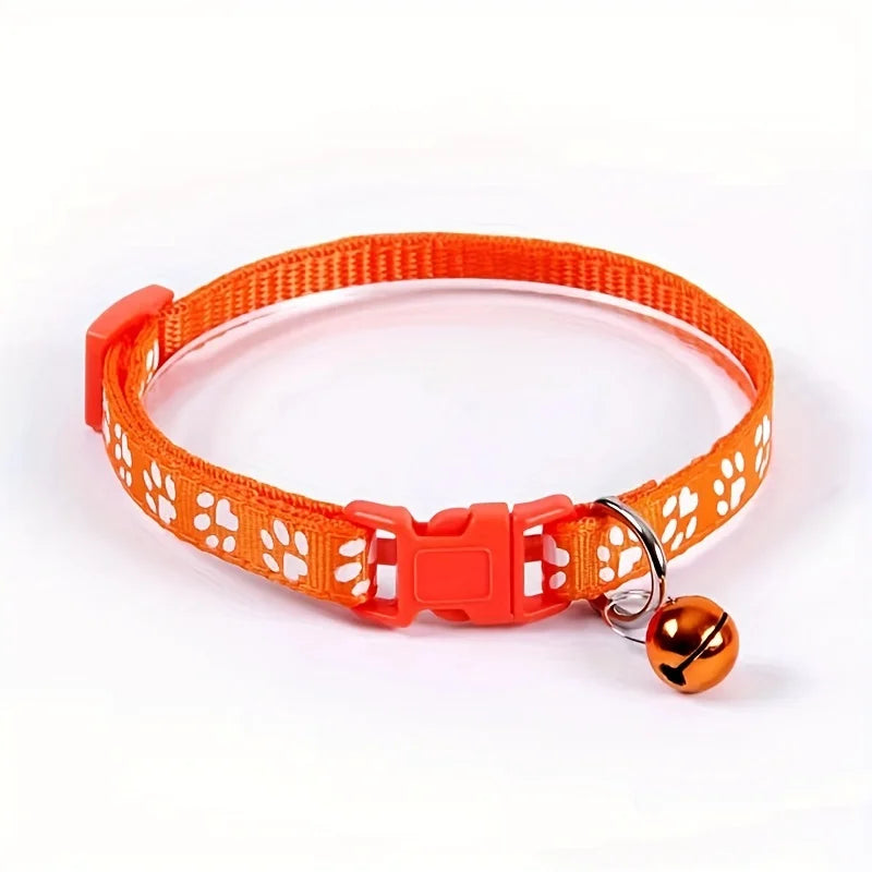 Fashion Pet Cats Collar Colorful Pattern Cute Bell Adjustable Collars For Cats Kitten DIY Ring Necklace Pet Accessories Auralis